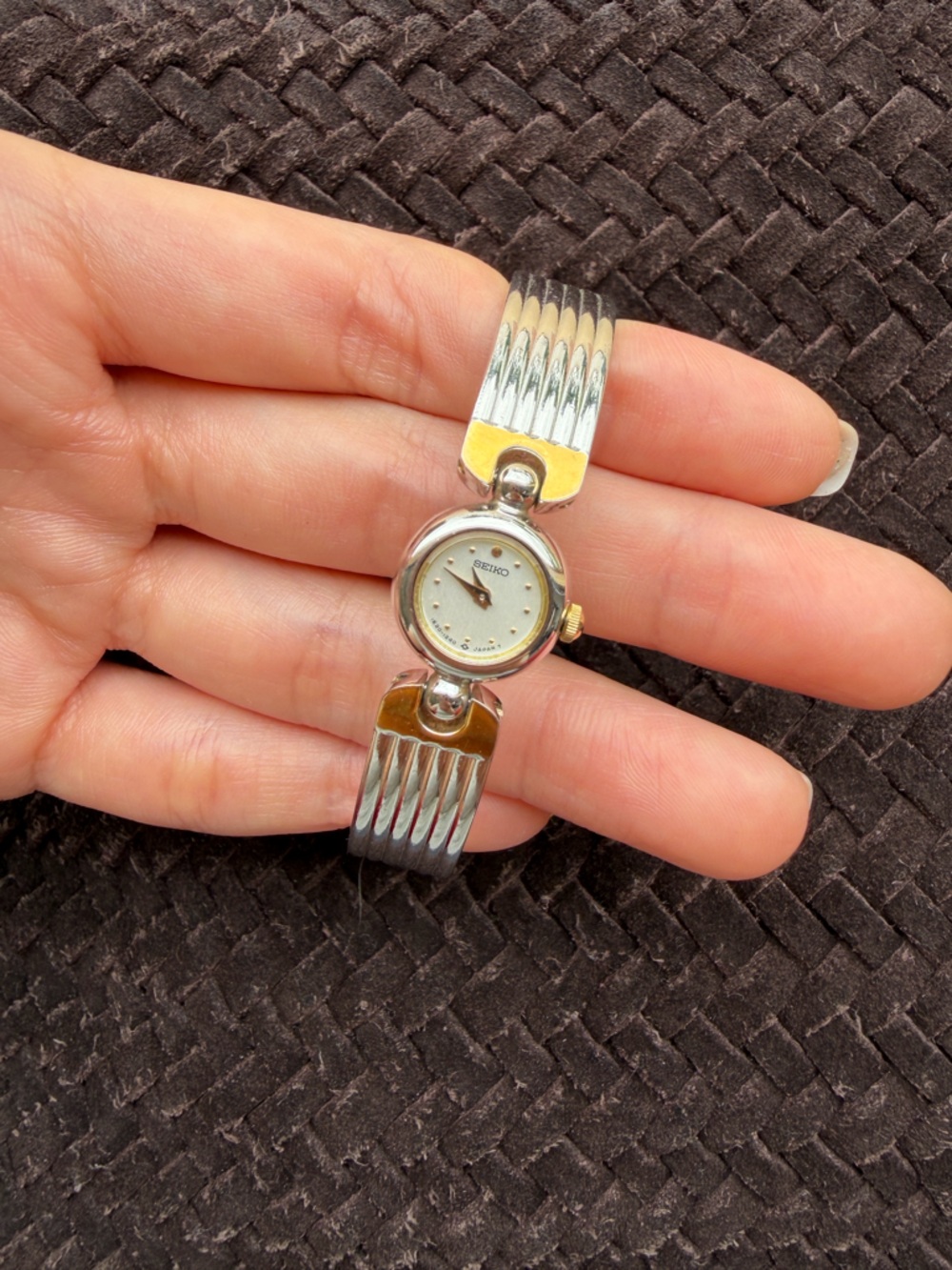 Seiko Silver and Gold Mini Bracelet Watch